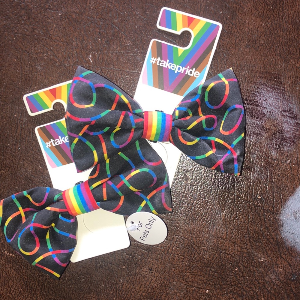 2 new PRIDE dog bow ties